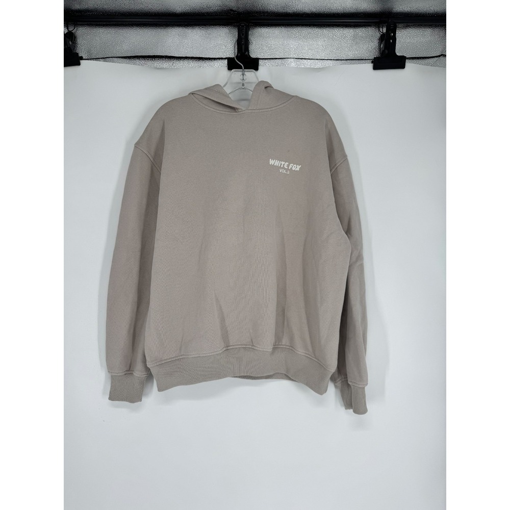 White Fox Boutique Vol 3 Offstage Hoodie Size S/M Beige Oversized Beige Graphic